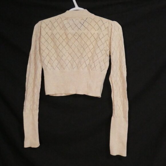 COSTA BLANCA | large | Beige Diamond Pattern Cardigan With Buttons - Picture 2 of 15